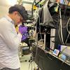 Student uses laser spectroscopy